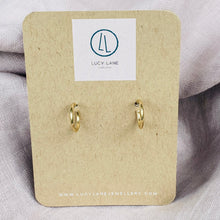 Load image into Gallery viewer, Classic hammered huggies