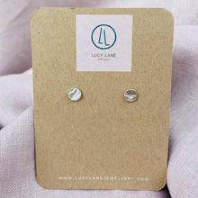 Load image into Gallery viewer, Small round silver studs