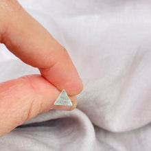 Load image into Gallery viewer, Triangle water silver studs