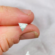 Load image into Gallery viewer, Tiny Silver Triangle Earth Studs