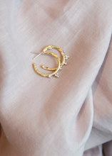 Load image into Gallery viewer, Small goddess crown hoops