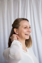 Load image into Gallery viewer, Large round silver studs