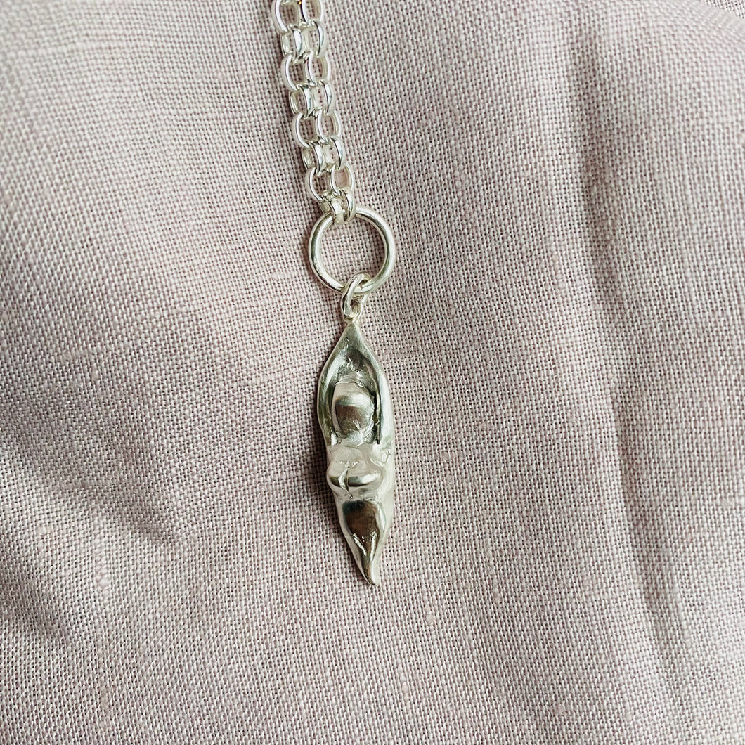 Female form pendant- silver