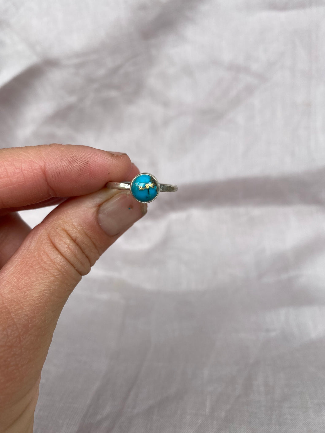 Small Round Turquoise Ring