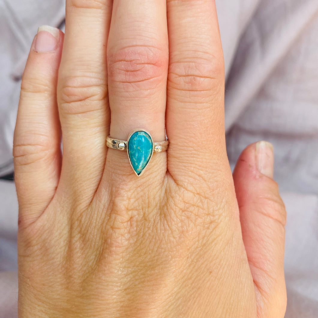 Pear shaped Turquoise ring