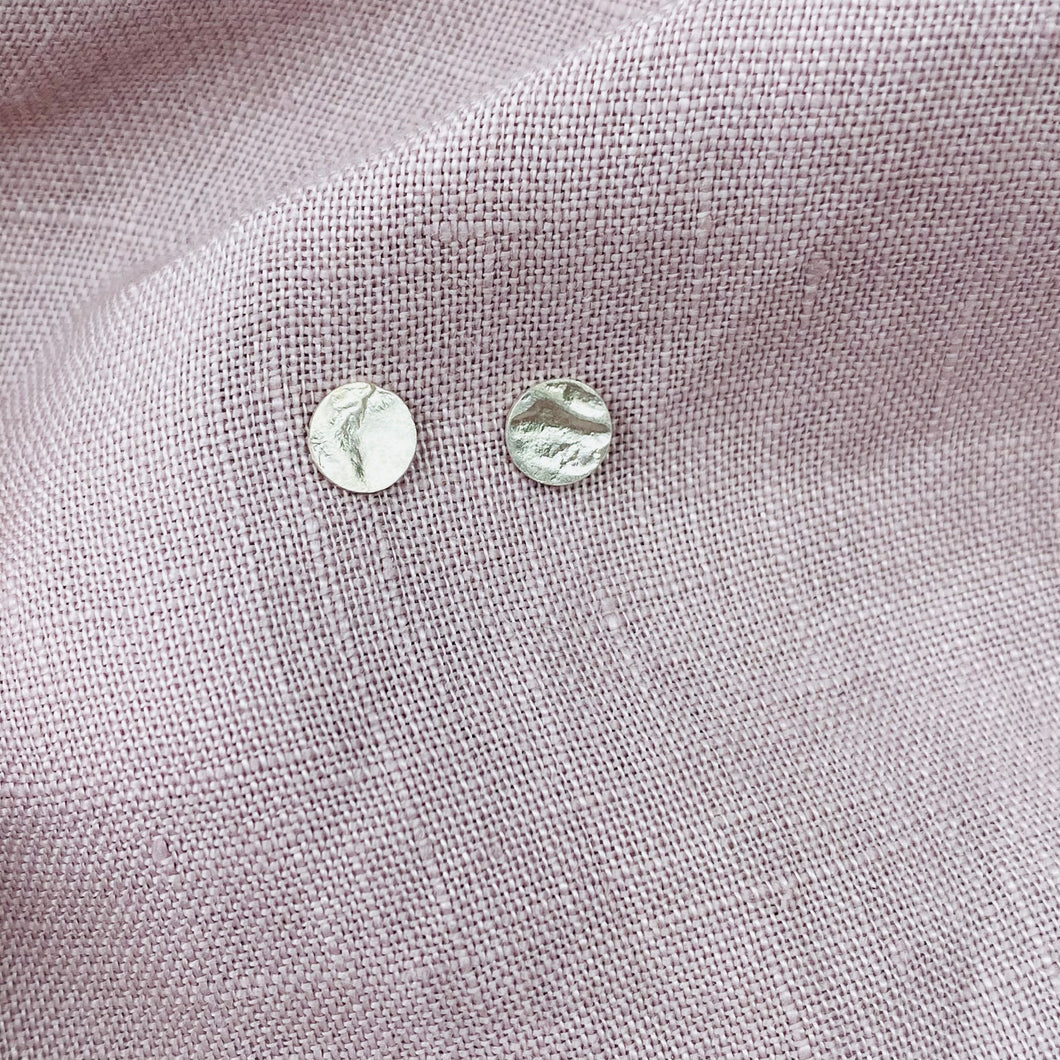 Small round silver studs