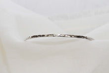 Load image into Gallery viewer, Thin hammered silver bangle
