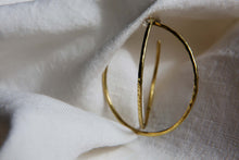 Load image into Gallery viewer, Brass hammered hoops
